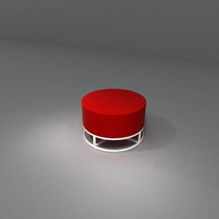 నిల్వతో అప్హోల్స్టర్డ్ రెస్ట్ స్టూల్